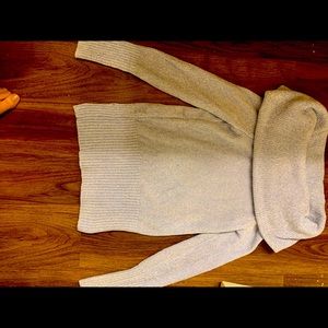 WHMB OFF the shoulder long sleeve baby blue shirt IN XXS.